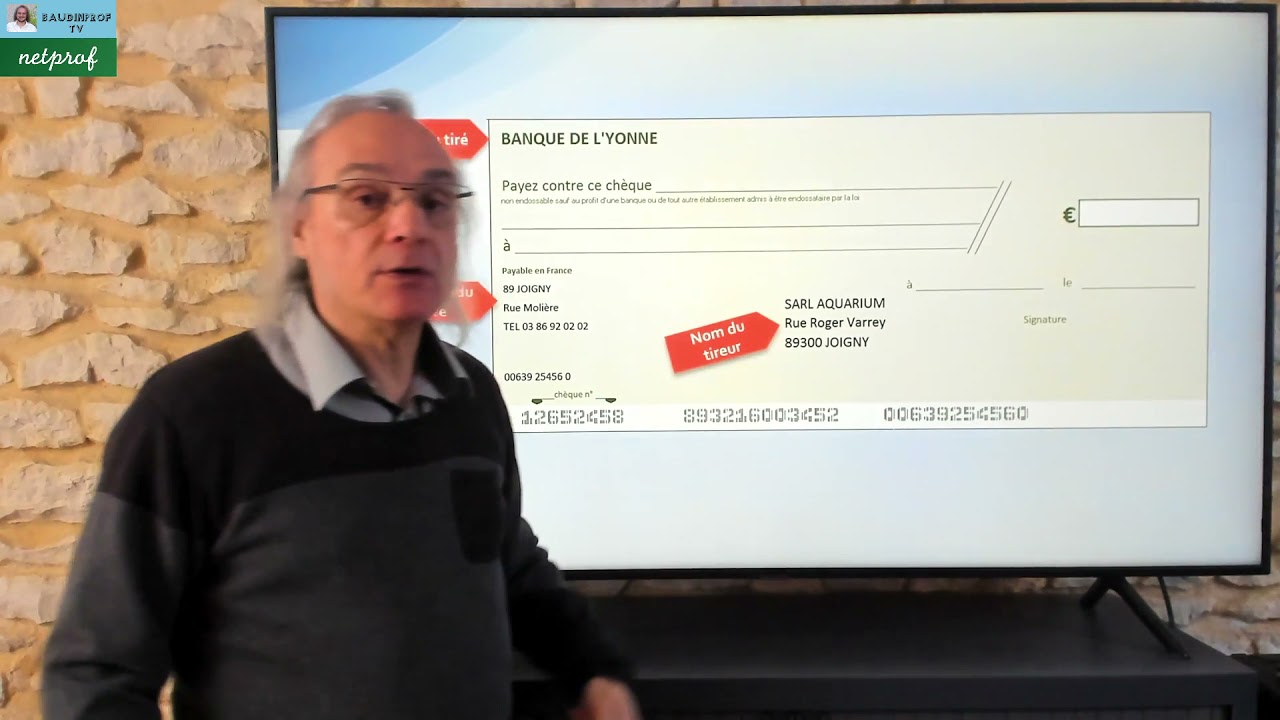 La rédaction d'un chèque