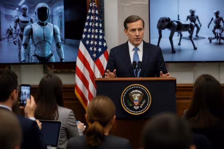 le gouvernement trump annonce une interdiction stricte sur l'importation de robots humanoïdes et quadrupèdes conçus à l'étranger, renforçant ainsi la sécurité nationale et la régulation technologique.